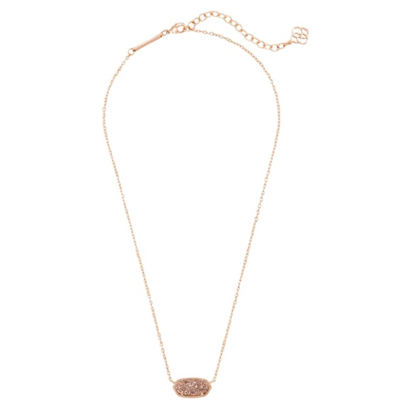 KENDRA SCOTT • Rose Gold Elisa Rose Gold Drusy Necklace - Picture 4 of 4